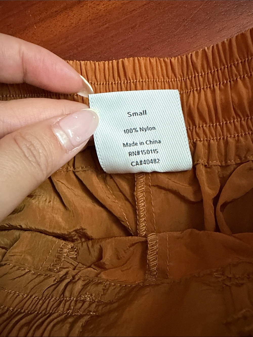Varley Burnt Orange Elastic Waist Athletic Shorts - Picture 5 of 7